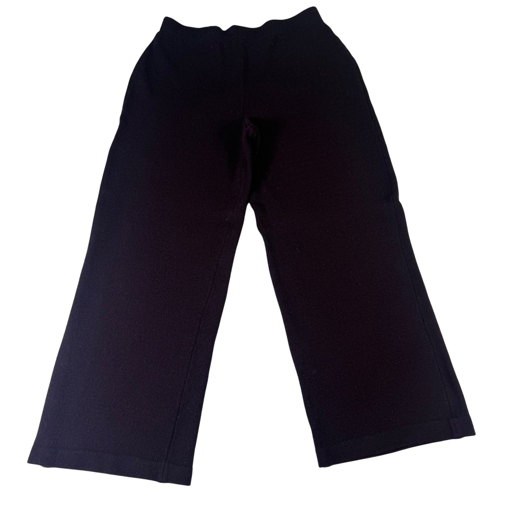 St John Collection Knit Pants Womens 8 Purple Wool Santana Quiet Luxury USA